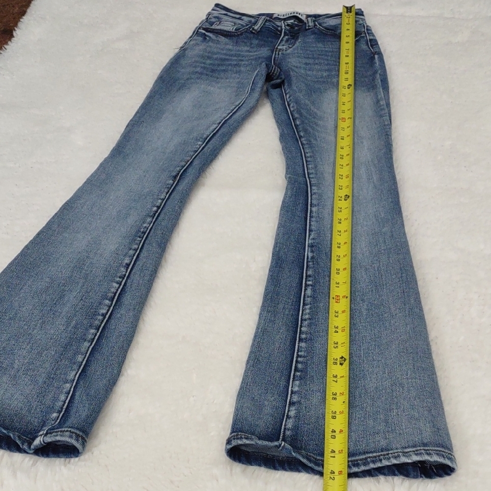 DISCLOSURE Blue Flare Wide Leg Jeans - Picture 8 of 16